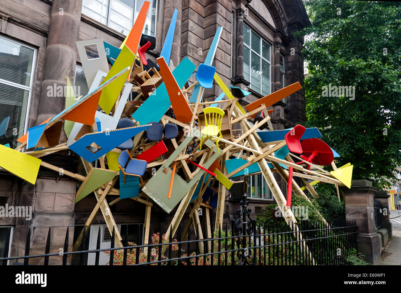 Virus, an installation by the Mexican artist Antonio O'Connell at Summerhall in Edinburgh as part of the Edinburgh Festival. Stock Photo