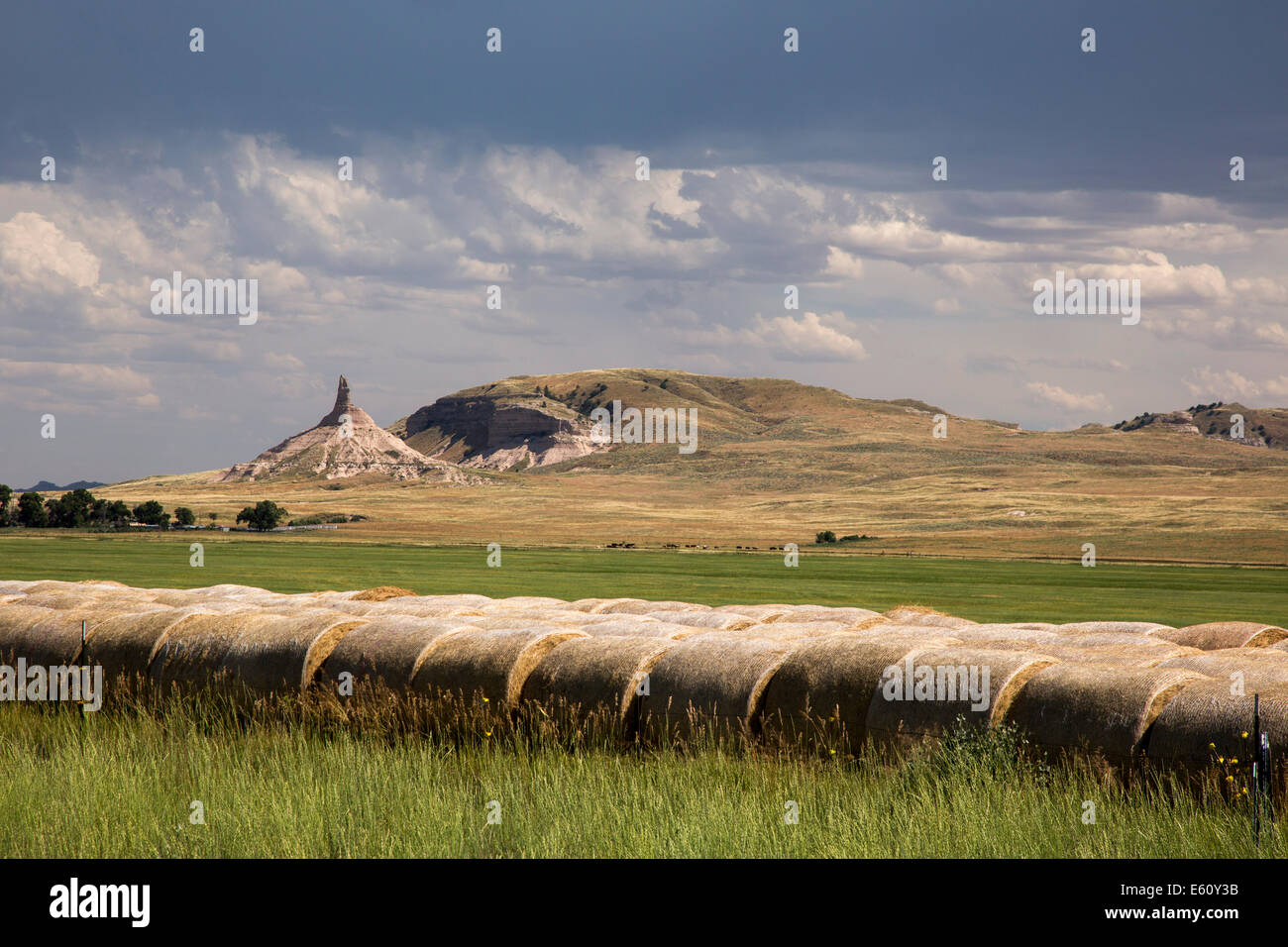 Bayard, Nebraska - Chimney Rock National Historic Site. Stock Photo