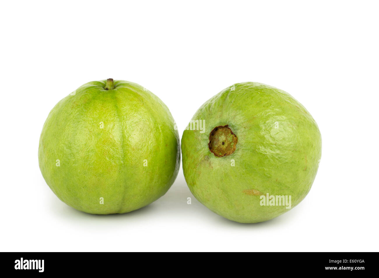 Guava, Pair, Two Mapera, Couple of Thai Guavas, Farang Stock Photo
