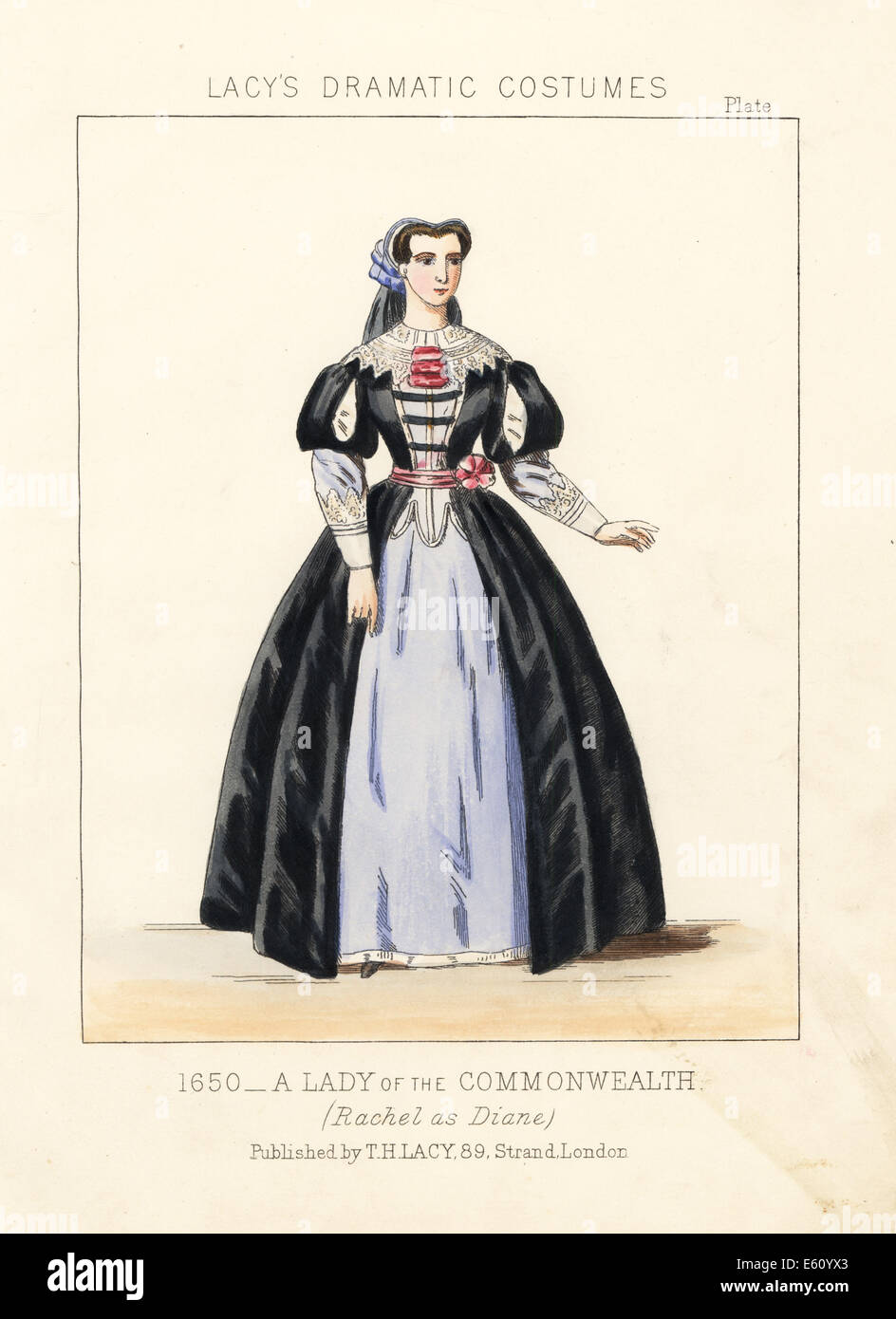 Elisabeth Rachel Felix as Diane, a lady of the commonwealth, 1650. Stock Photo