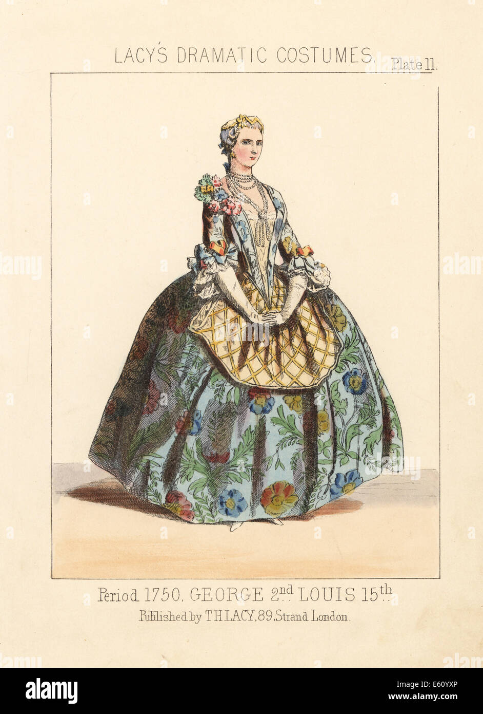 Woman in fashion, circa 1750 Stock Photo Alamy