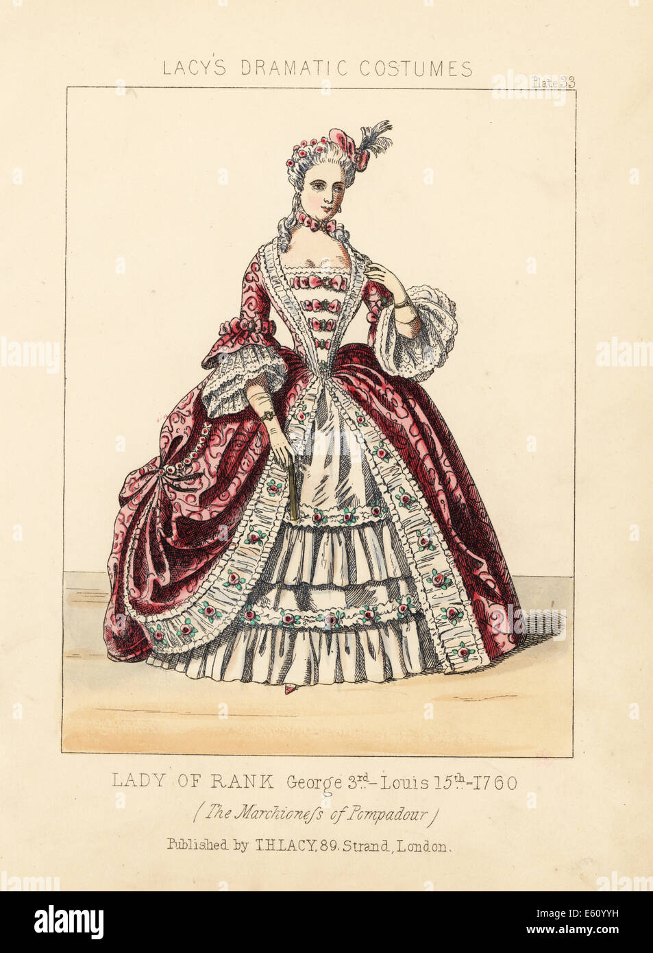 Madame de Pompadour, lady of rank, 1760. Stock Photo