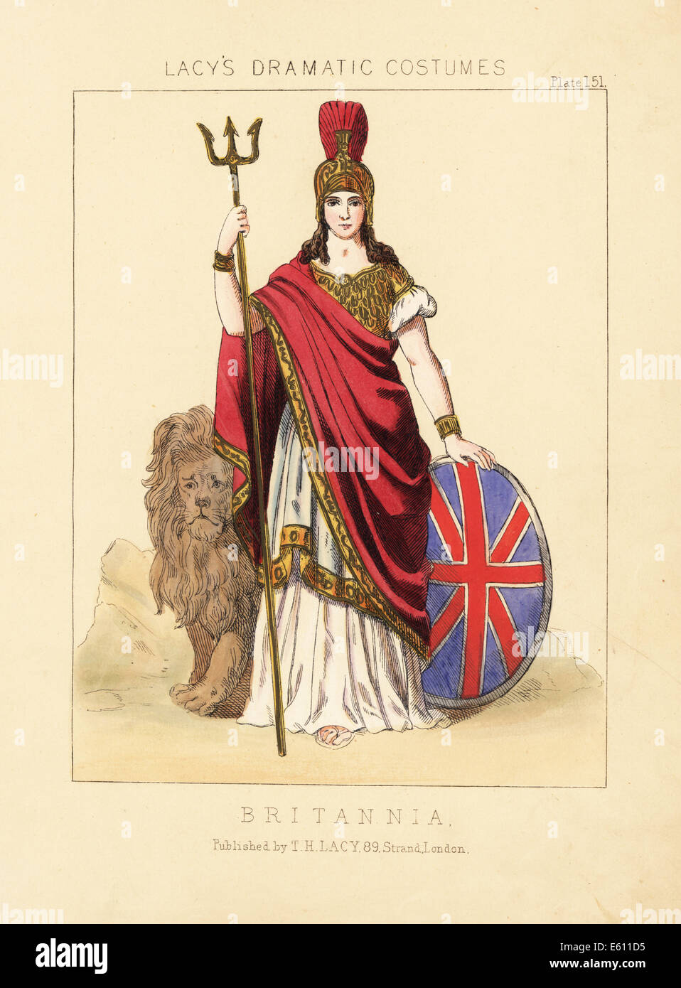Britannia, emblematic figure, 19th century Stock Photo Alamy