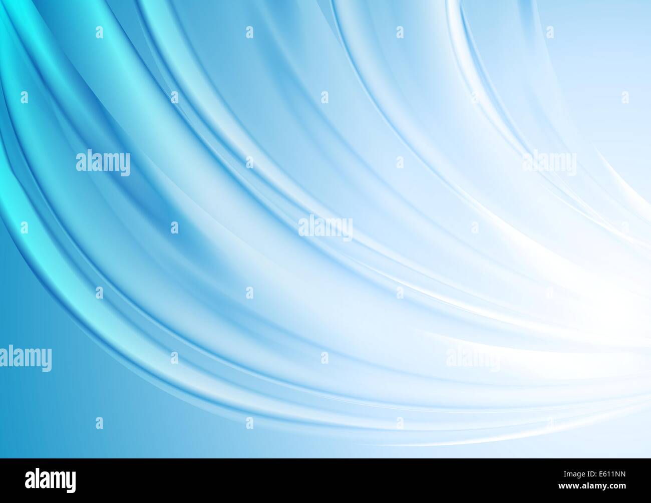 Bright blue wavy vector background Stock Photo - Alamy