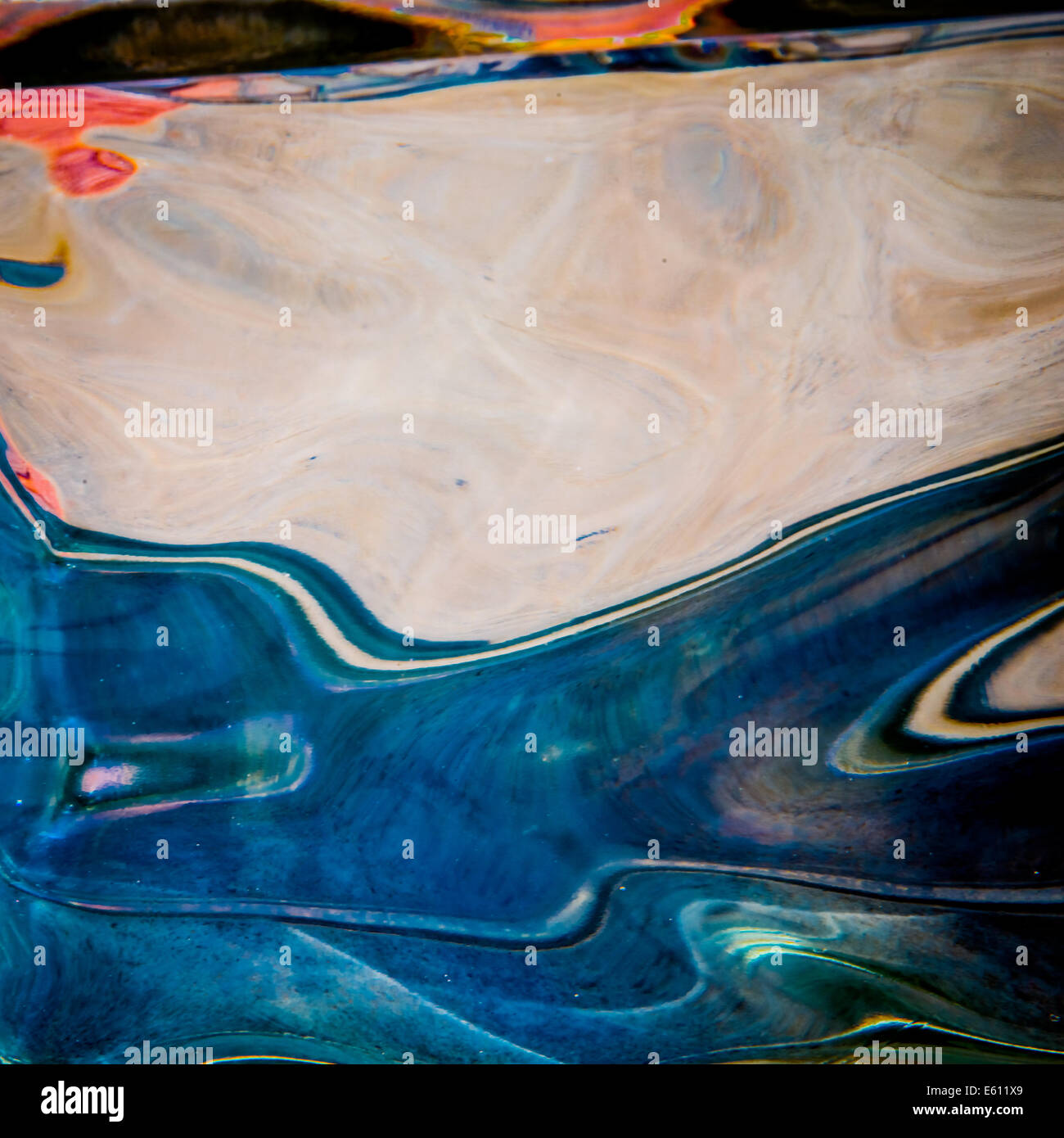 Color abstract swirling patterns in glass Stock Photo Alamy