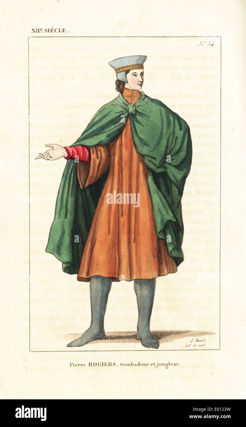 Pierre Rogiers, troubadour and musician, 12th century Stock Photo - Alamy