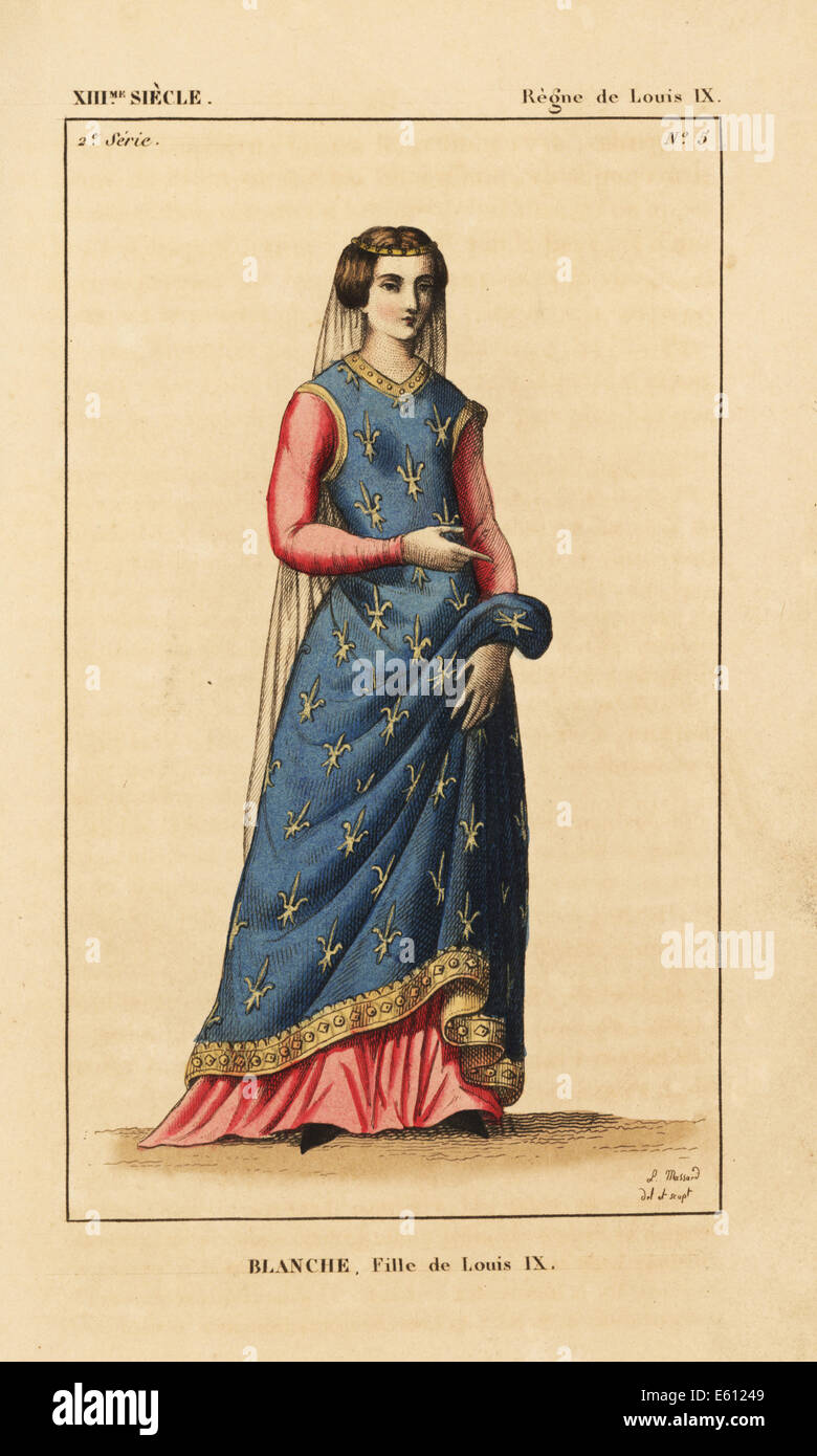 Blanche, daughter of Louis IX, 1240-1243. Stock Photo
