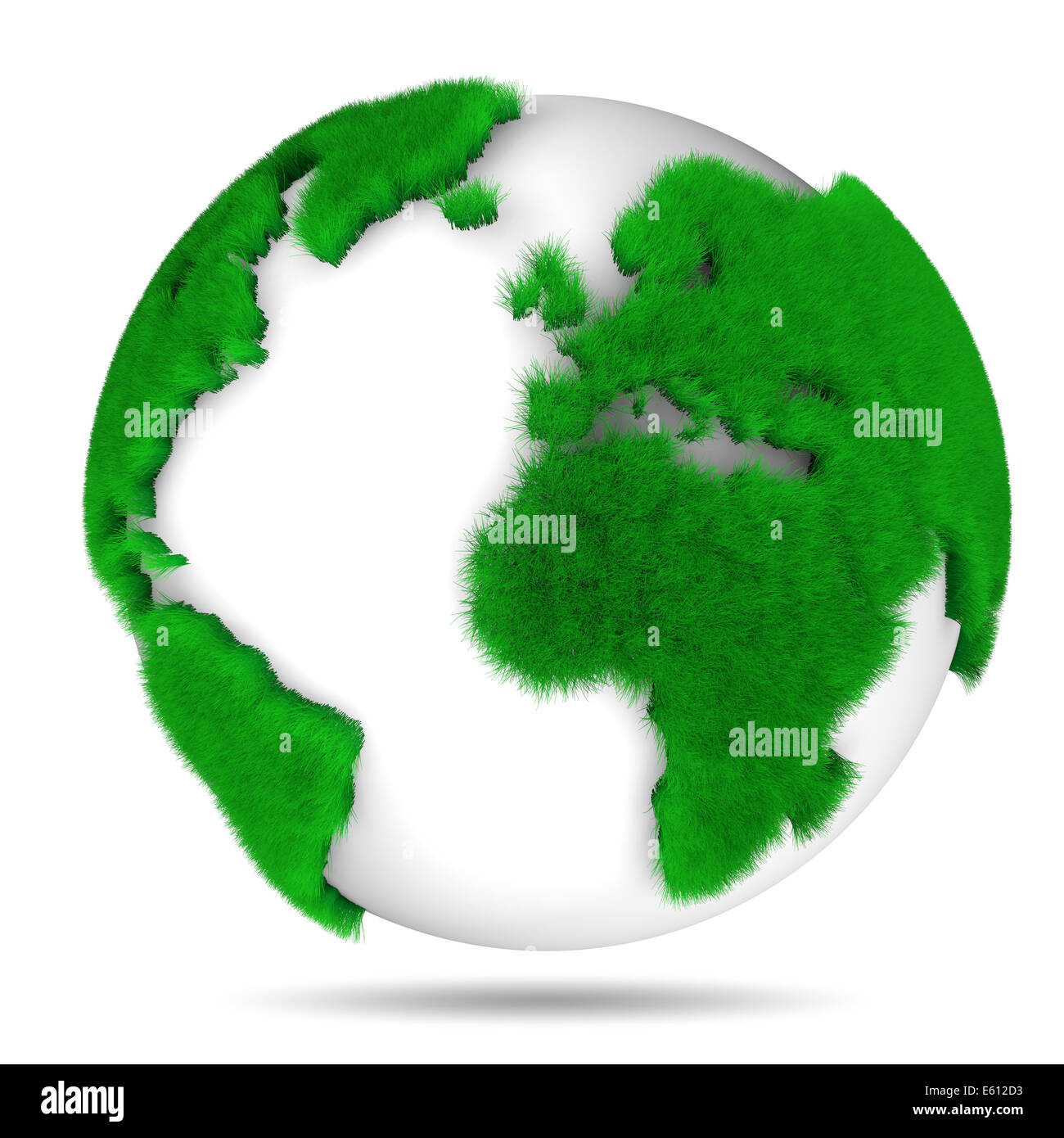 The planet Earth formed from a white ball and grass Stock Photo - Alamy