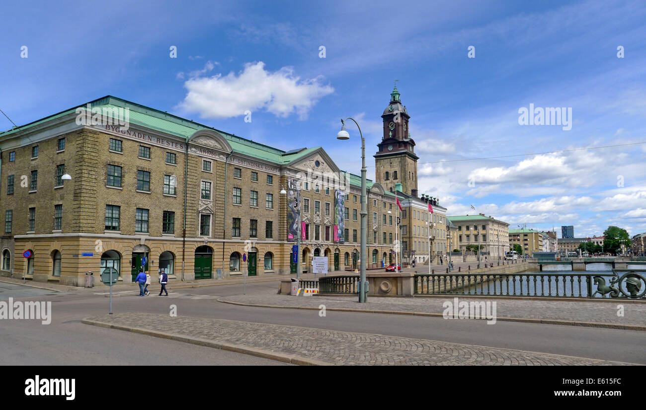 Gothenburg city centre with former swedish east india company building ...