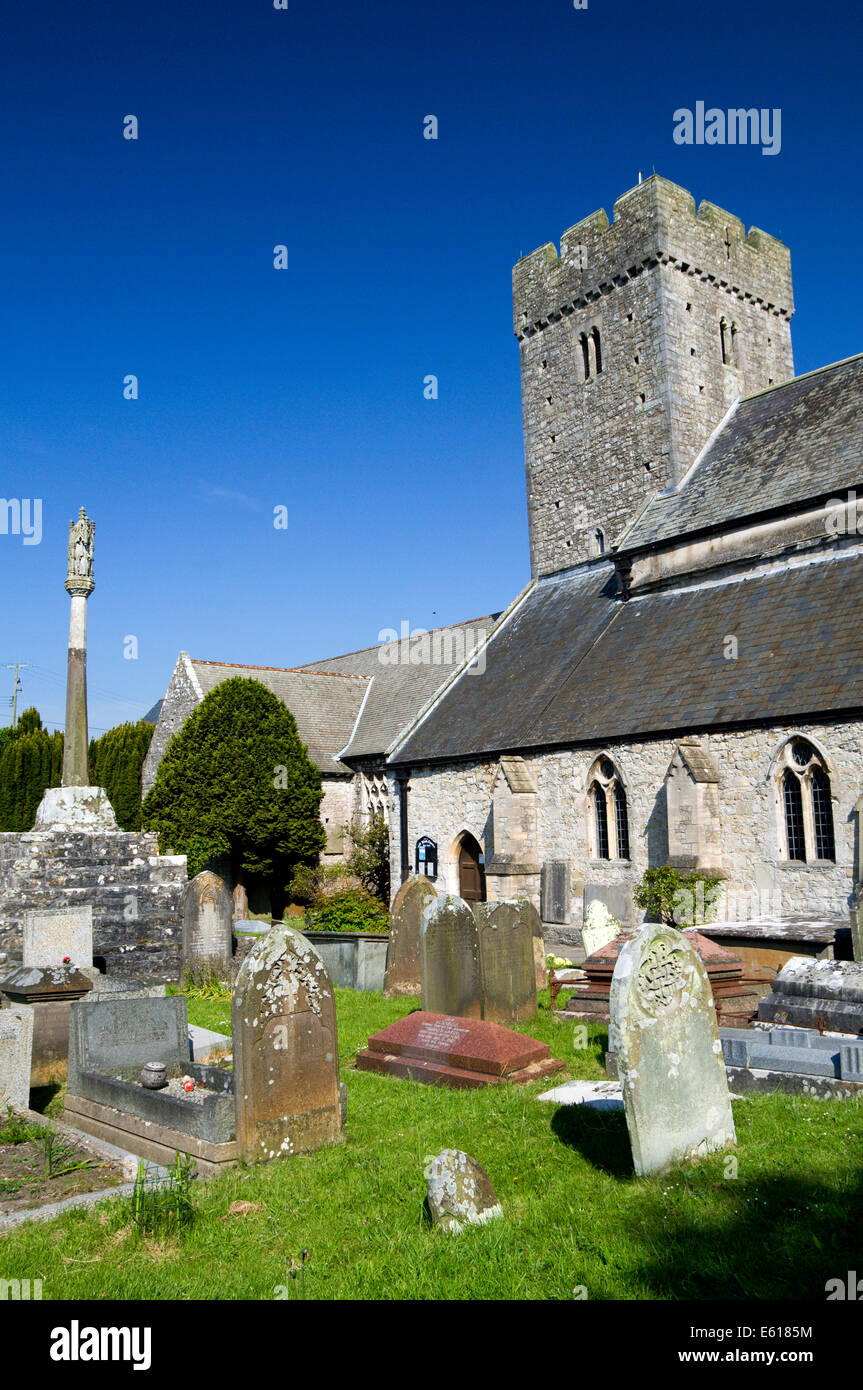 St Illtyds Church, LLantwit Major, Vale of Glamorgan, South Wales. Stock Photo