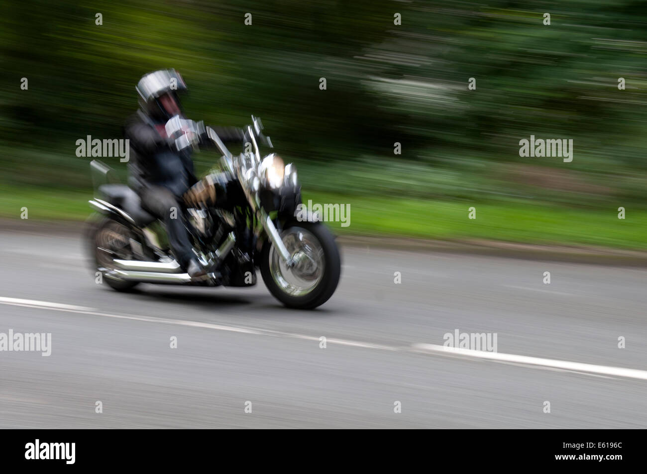 Motorcycle at speed Stock Photo Alamy