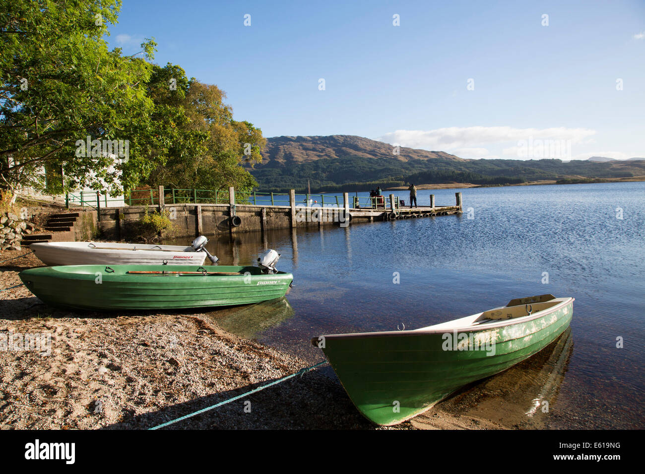 Loch Shiel, Dalelia pier, Ardnamurchan, Scotland Stock Photo