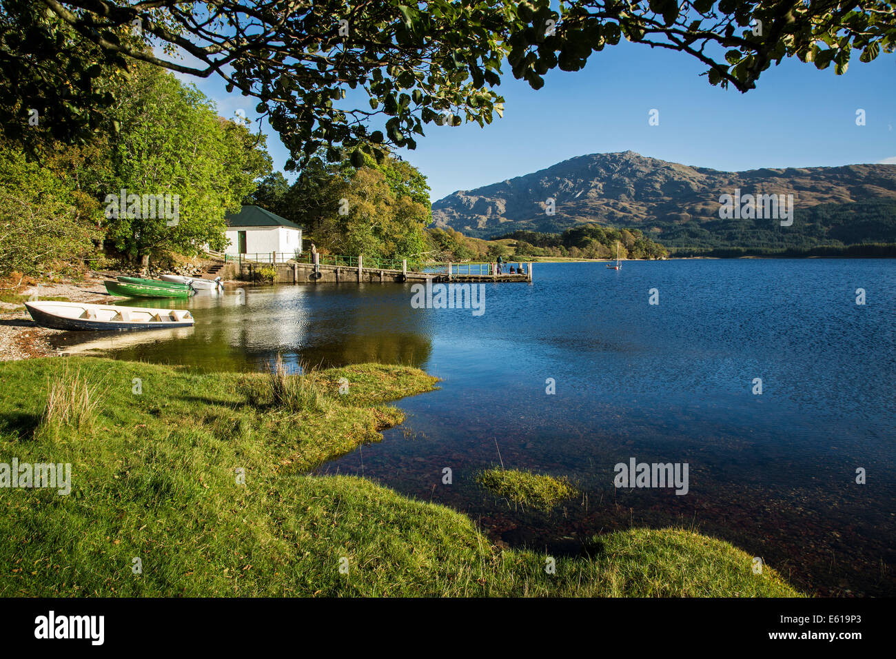 Loch Shiel, Dalelia pier, Ardnamurchan, Scotland Stock Photo Alamy
