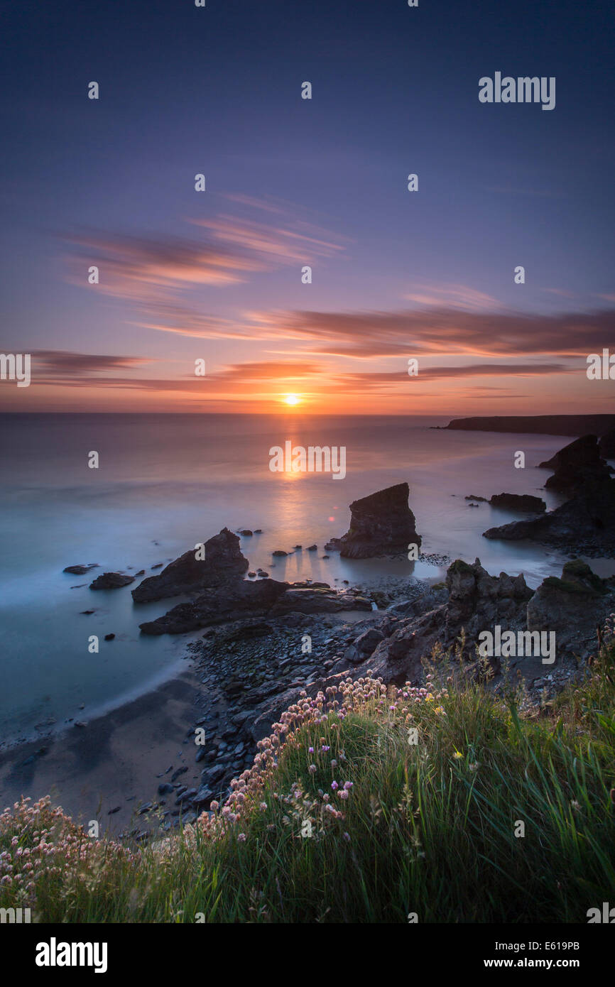 Bedruthan Steps, North Cornish Coast Stock Photo - Alamy