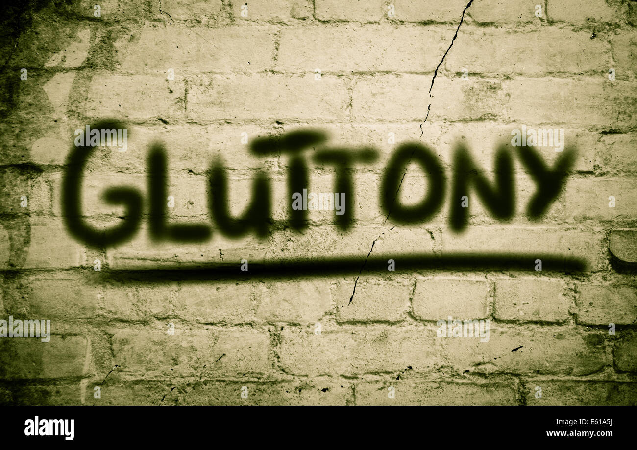 Gluttony Concept Stock Photo