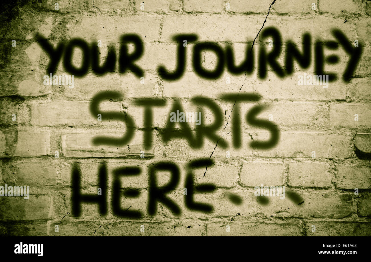 Your Journey Starts Here Concept Stock Photo