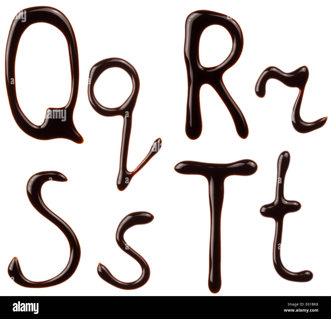 Chocolate alphabet letters Stock Photo Alamy