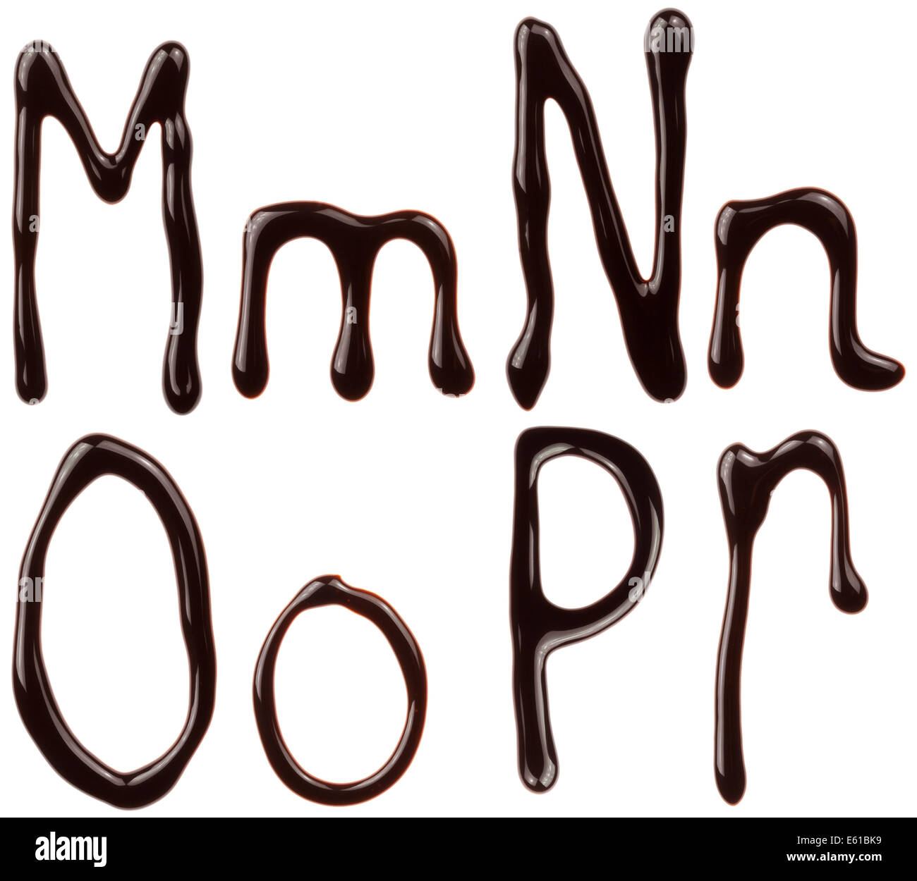 Chocolate alphabet letters Stock Photo Alamy