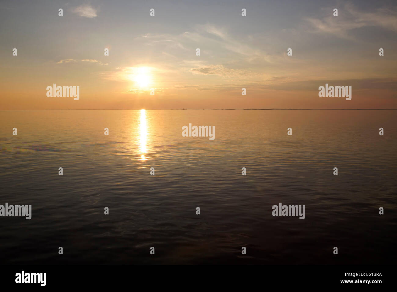 Sunset at the Baltic Sea in summer Stock Photo