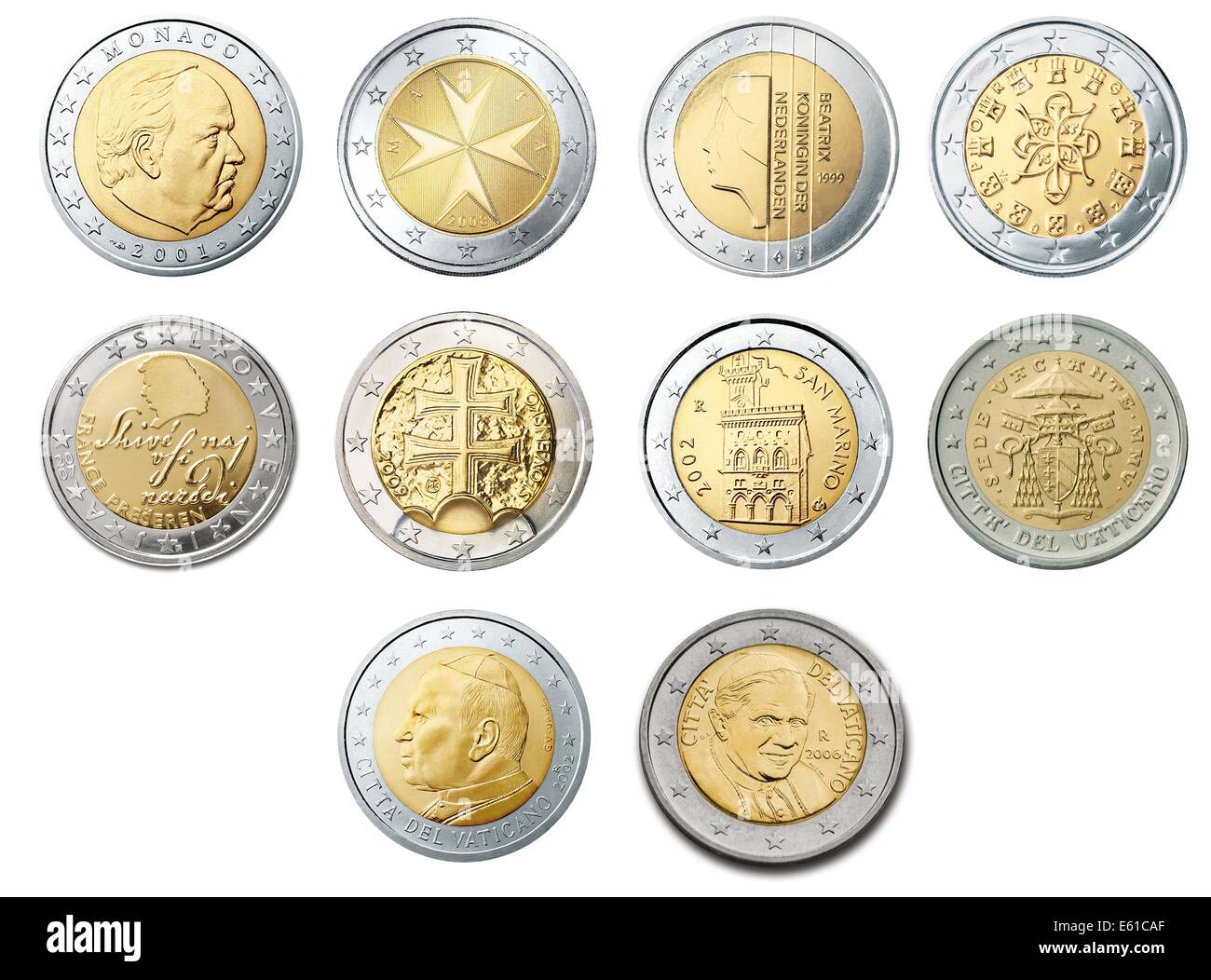 euro 2 coin currency europe money wealth Stock Photo - Alamy