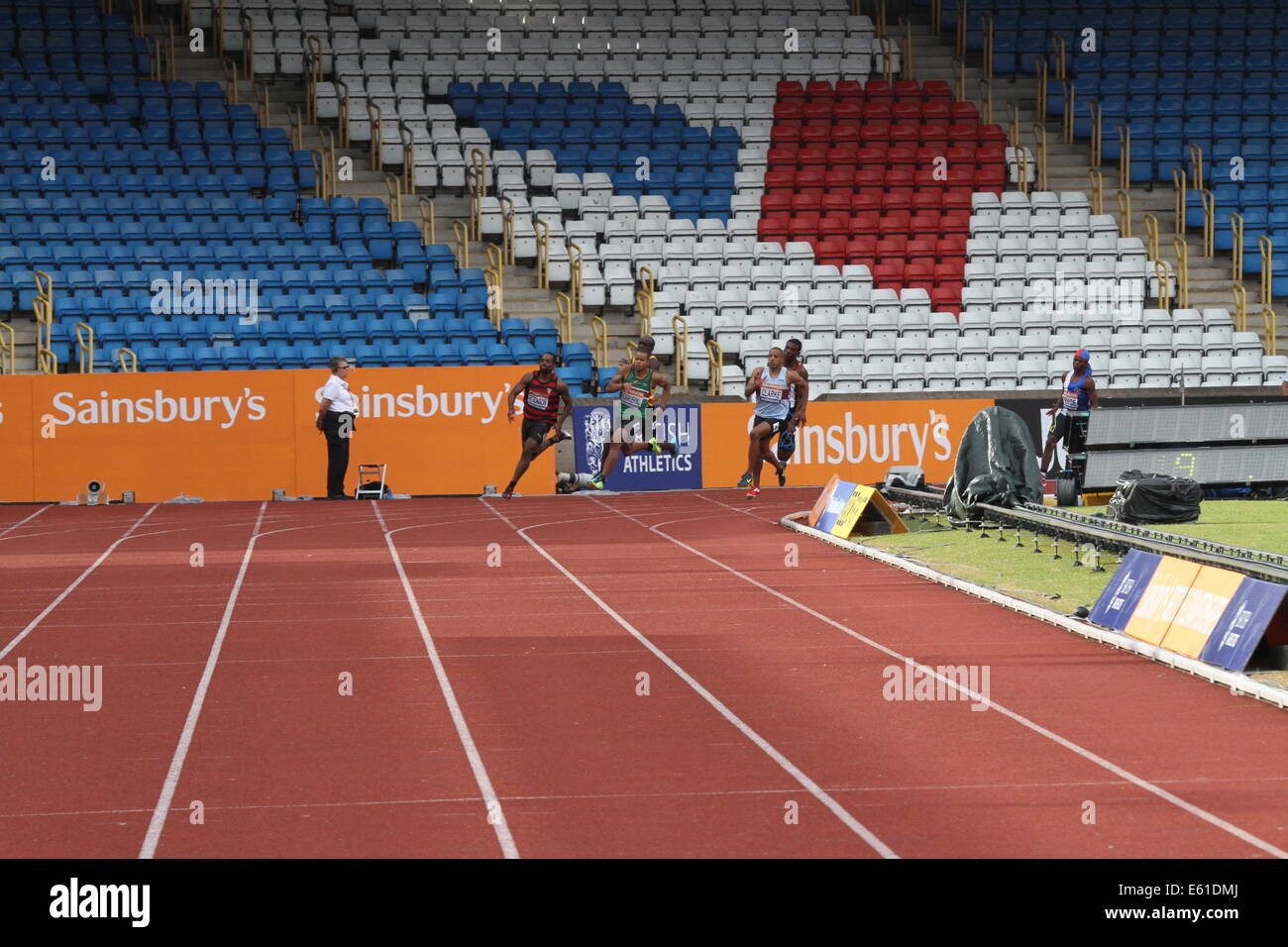 Men's 200m heats Stock Photo