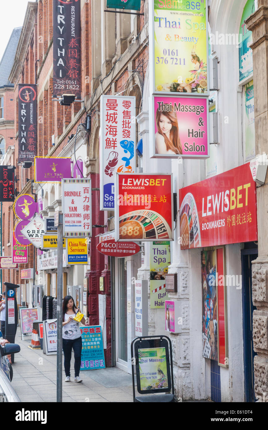 England, Manchester, Chinatown, Street Scene Stock Photo Alamy
