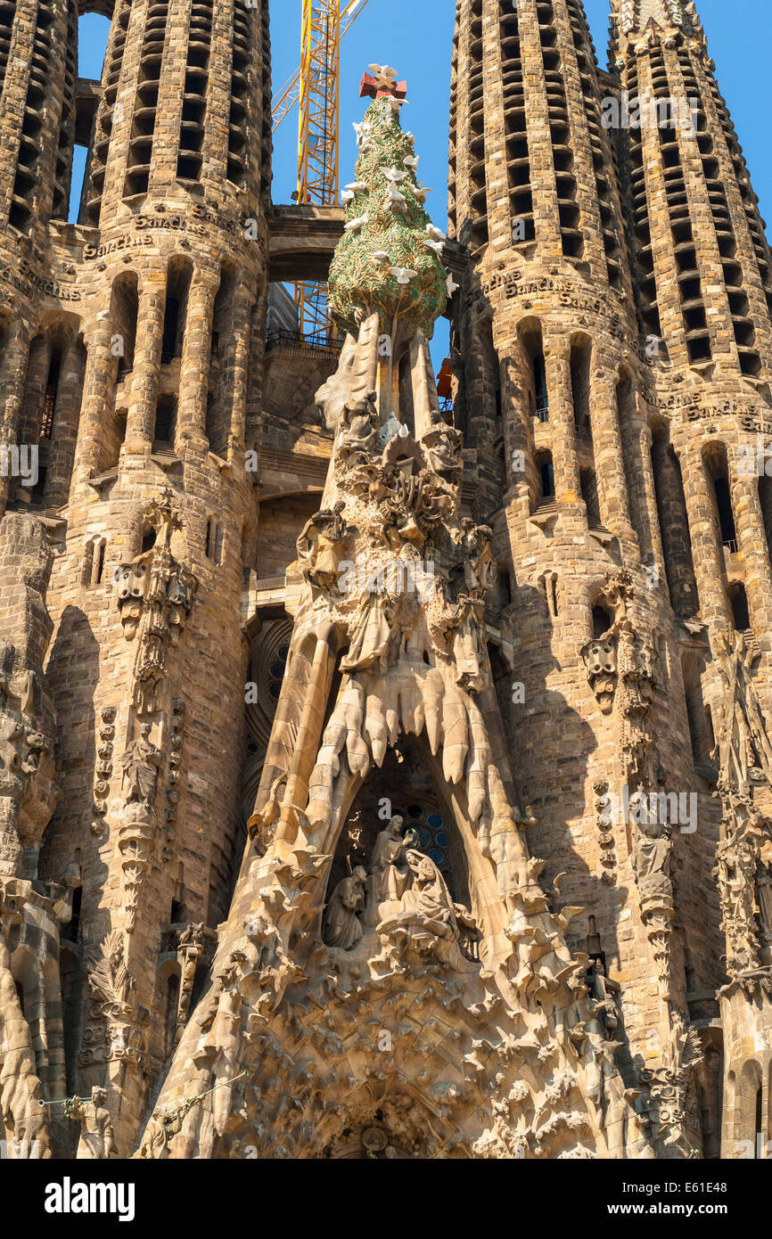 La Sagrada Família Antoni Gaudí's renowned unfinished church in Barcelona  Spain begun in the 1880s. JMH6331 Stock Photo - Alamy