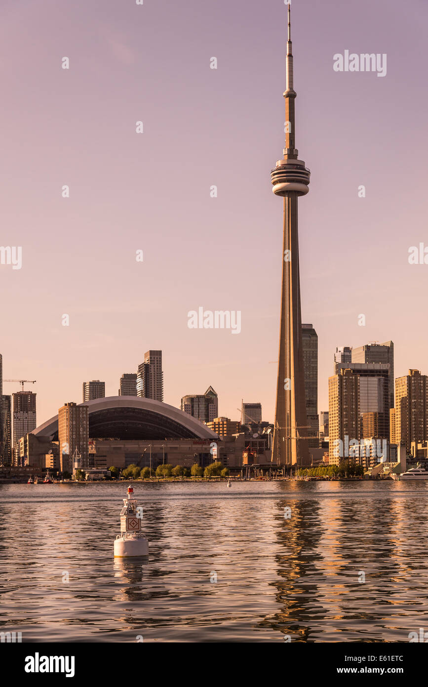 A city view of Toronto in the evening light. Stock Photo