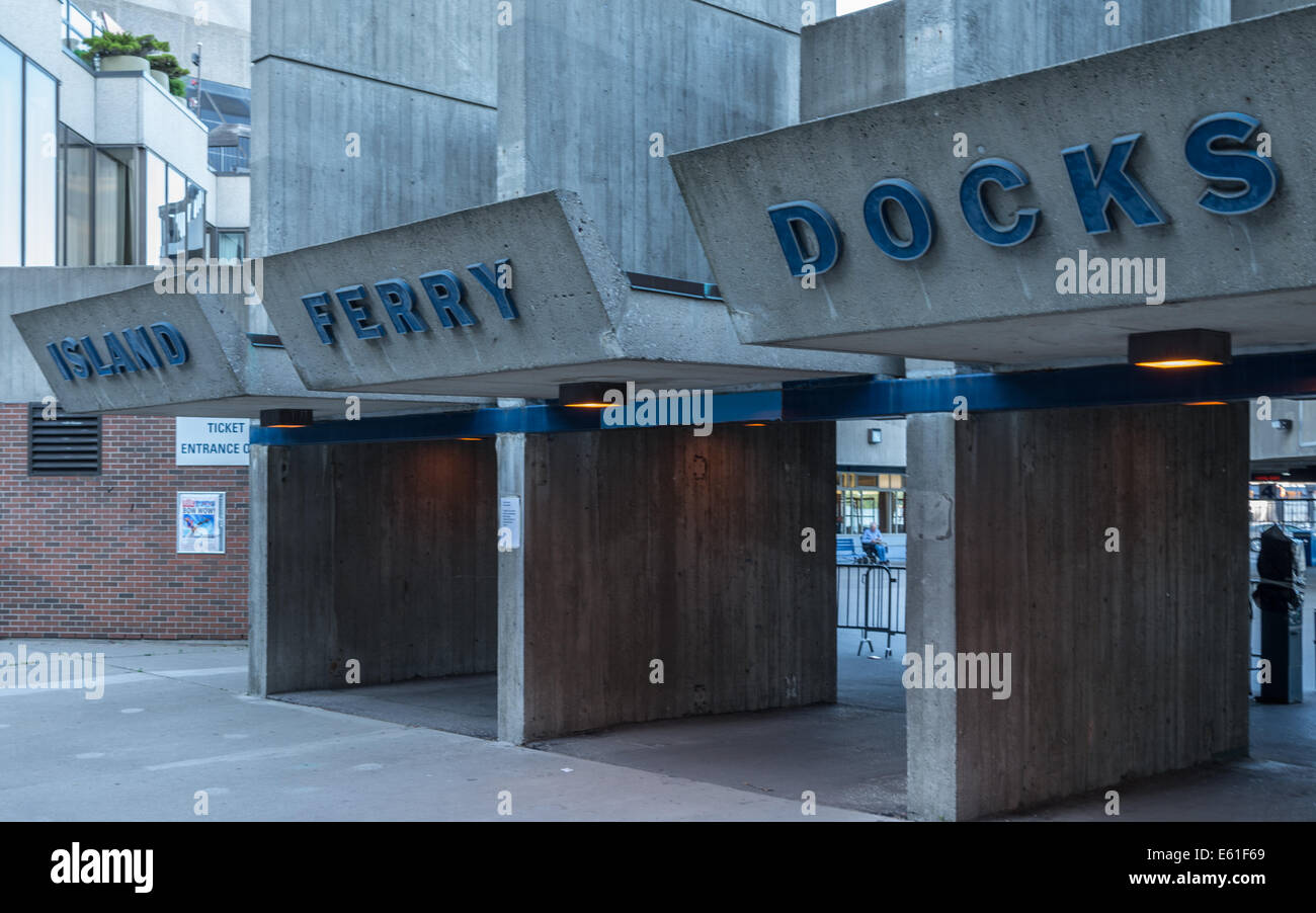 Entrance to the Island Ferry Docks Toronto Ontario Canada. Stock Photo