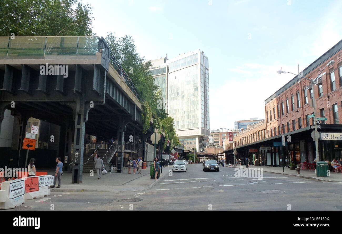 A view of the High Line Park on Gansevoort Street in New York, USA, 25 ...