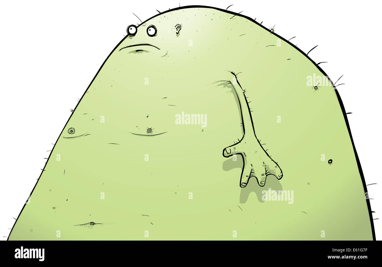 Illustration of a slightly older and much fatter lagoon creature. Stock Photo