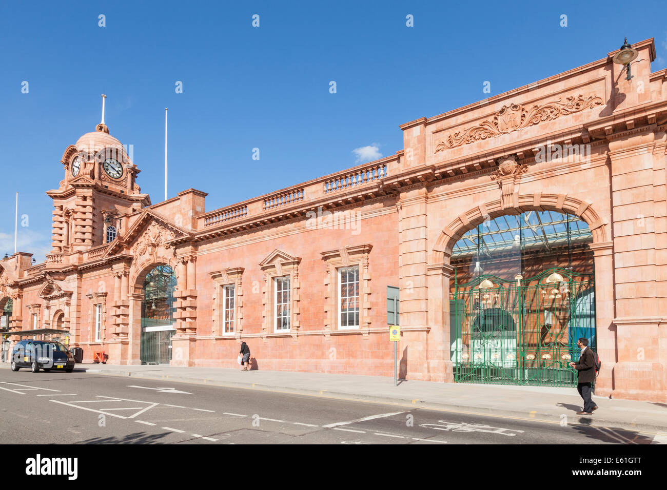 Exterior of Nottingham Rail Station incorporating the changes made during the redevelopment ending March 2014, England, UK Stock Photo