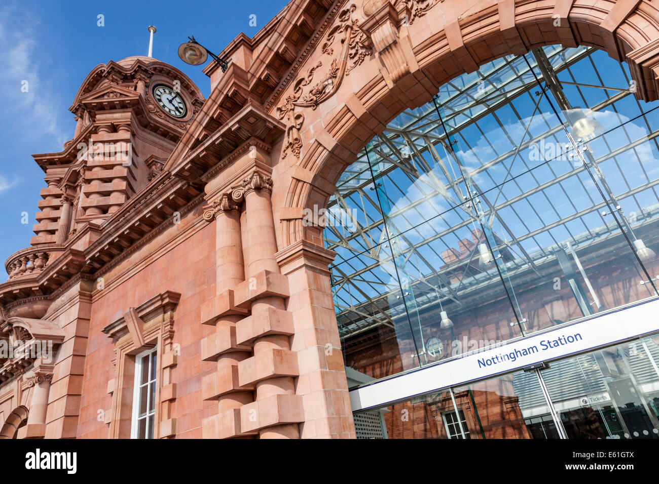 Nottingham Station. Exterior of Nottingham Railway Station after the