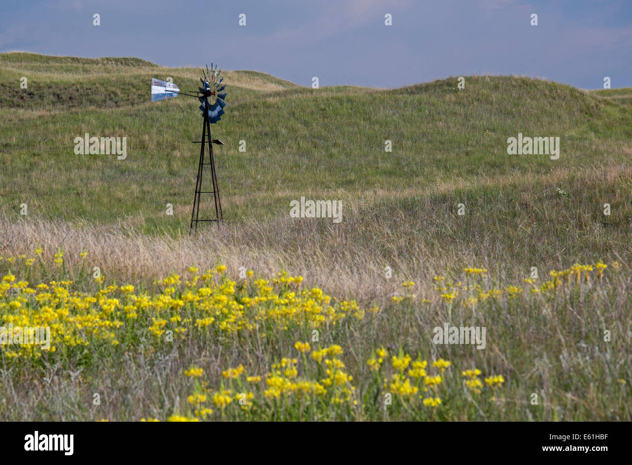 Seneca, Nebraska A windmill in the Nebraska Sandhills. The sandhills