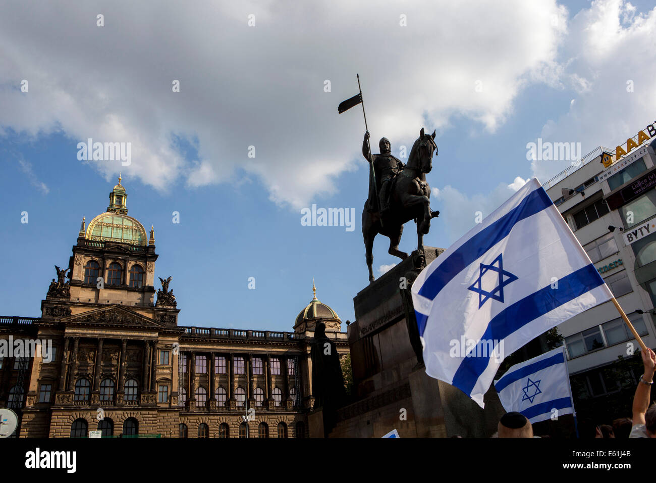 Demonstration in support of Israel, Prague Czech Republic Stock Photo