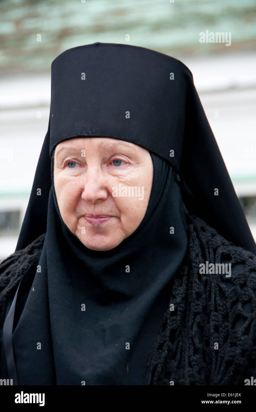 Orthodox Christianity: Mother Superior at the Resurrection Convent nunnery. Stock Photo