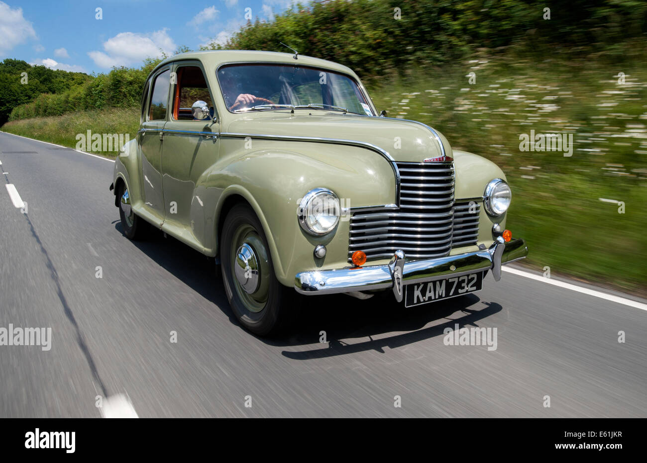 Jowett Javelin classic British saloon car from Yorkshire Stock Photo