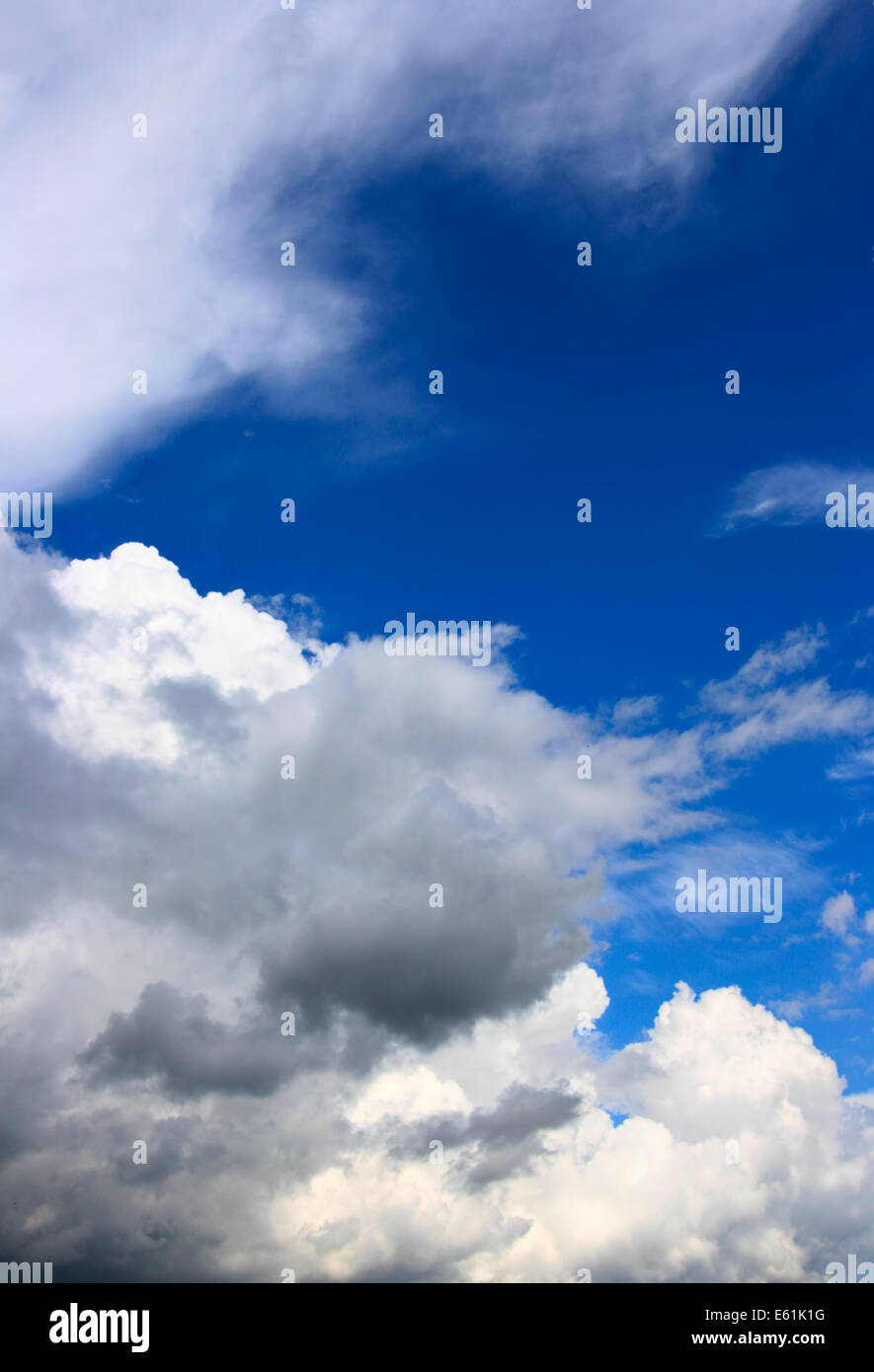 Blue sky and big cumulus clouds, may be used as background Stock Photo ...