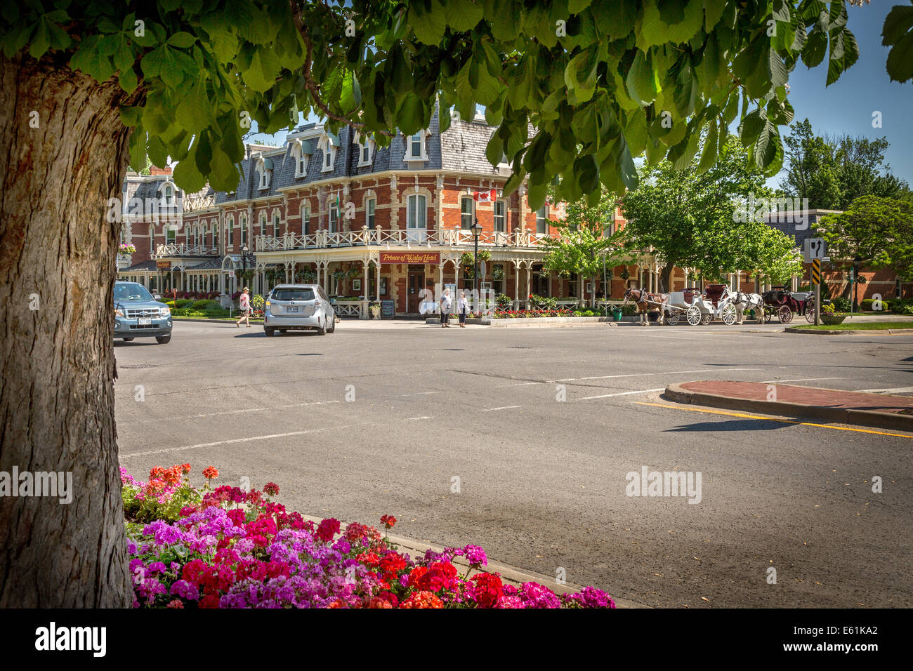 Street view in Niagara on the Lake, Southern Ontario Canada, North America Stock Photo