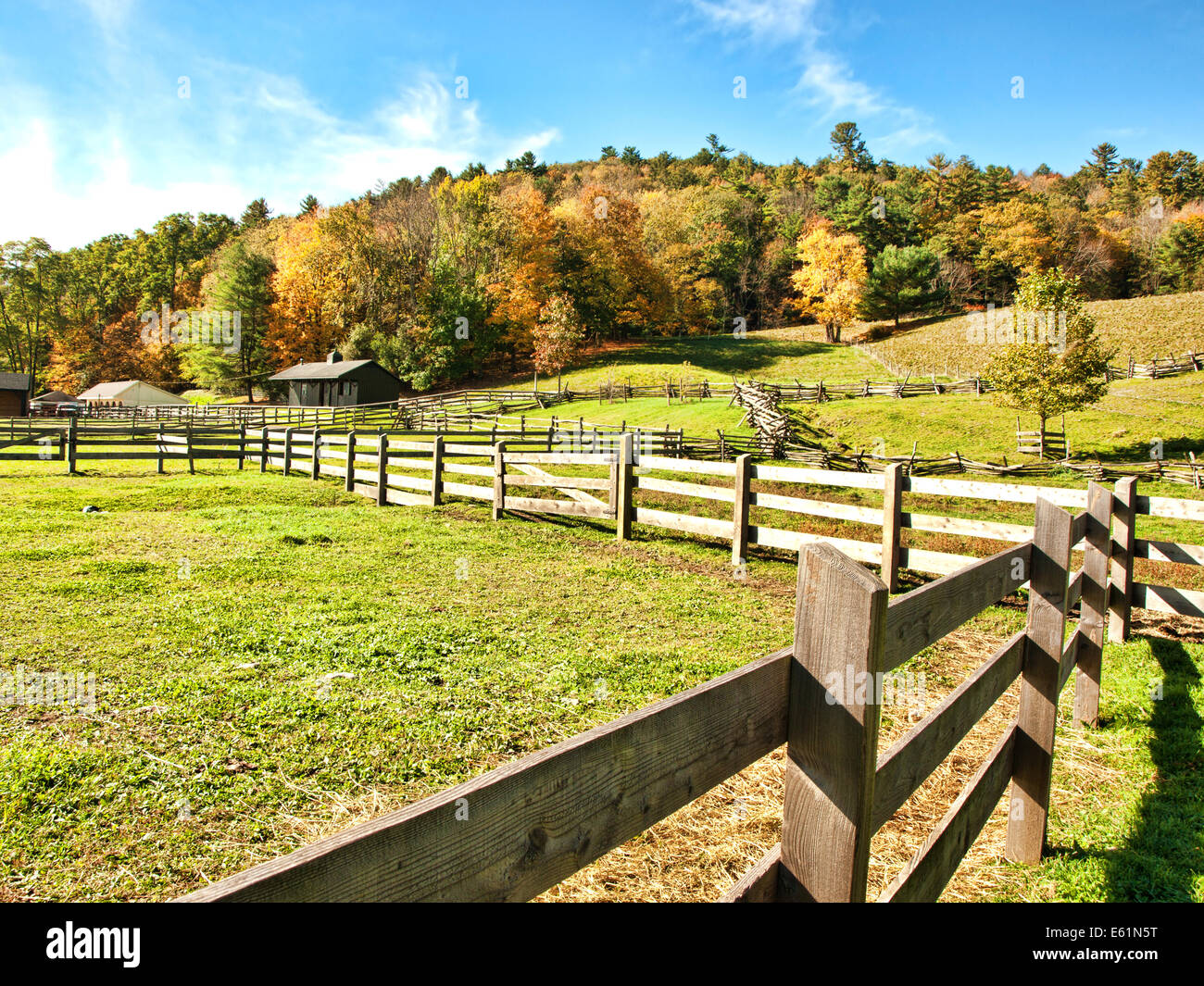 Wooden or timber fence fences hi-res stock photography and images - Alamy