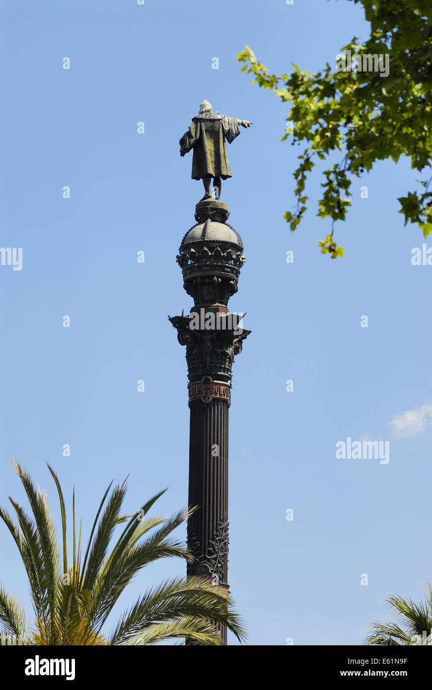 Christopher Columbus Monument, Barcelona, Spain Stock Photo
