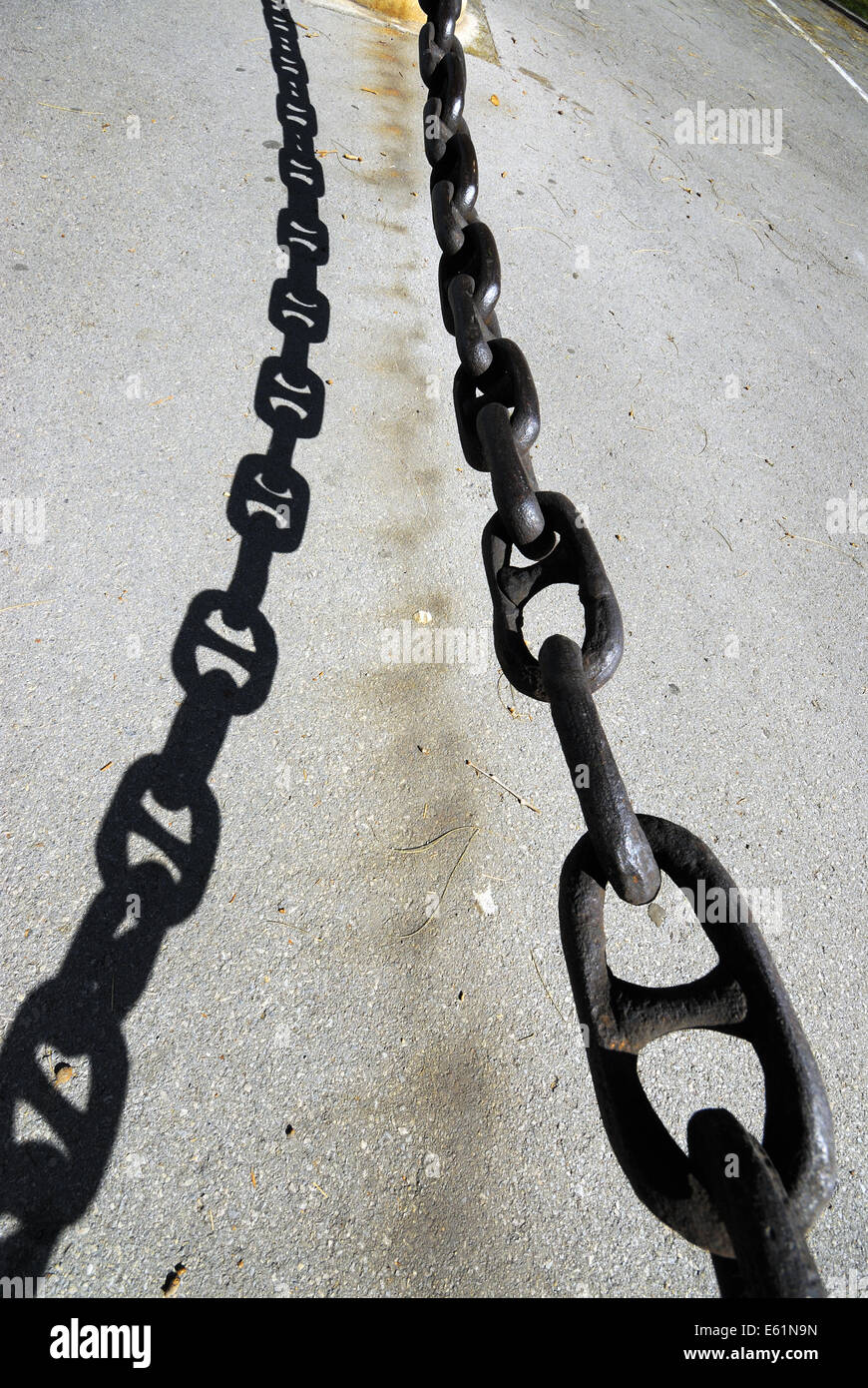 massive iron chain Stock Photo