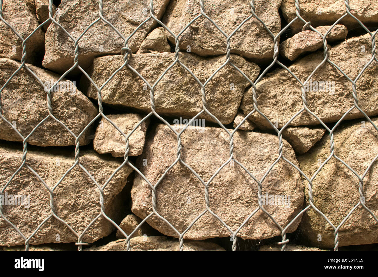 Gabion baskets filled with stones Stock Photo 72568169 Alamy