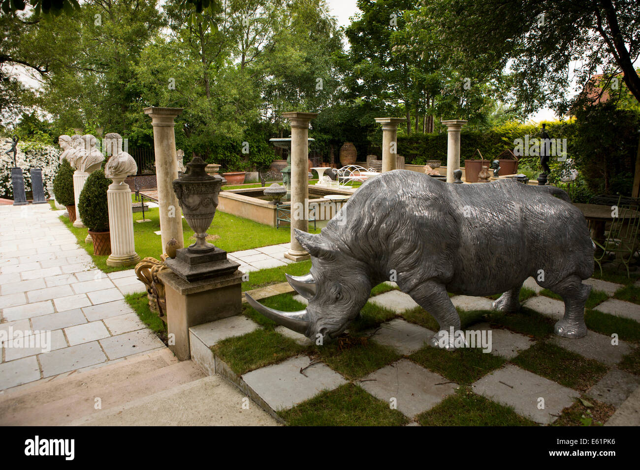 UK England, Dorset, Gillingham, Wyke, Talisman, unusual outdoor garden