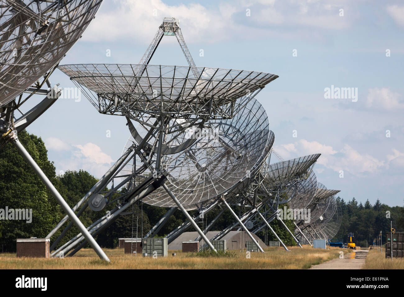 Radio observatory (Westerbork Synthesis Radio Telescope) at ...