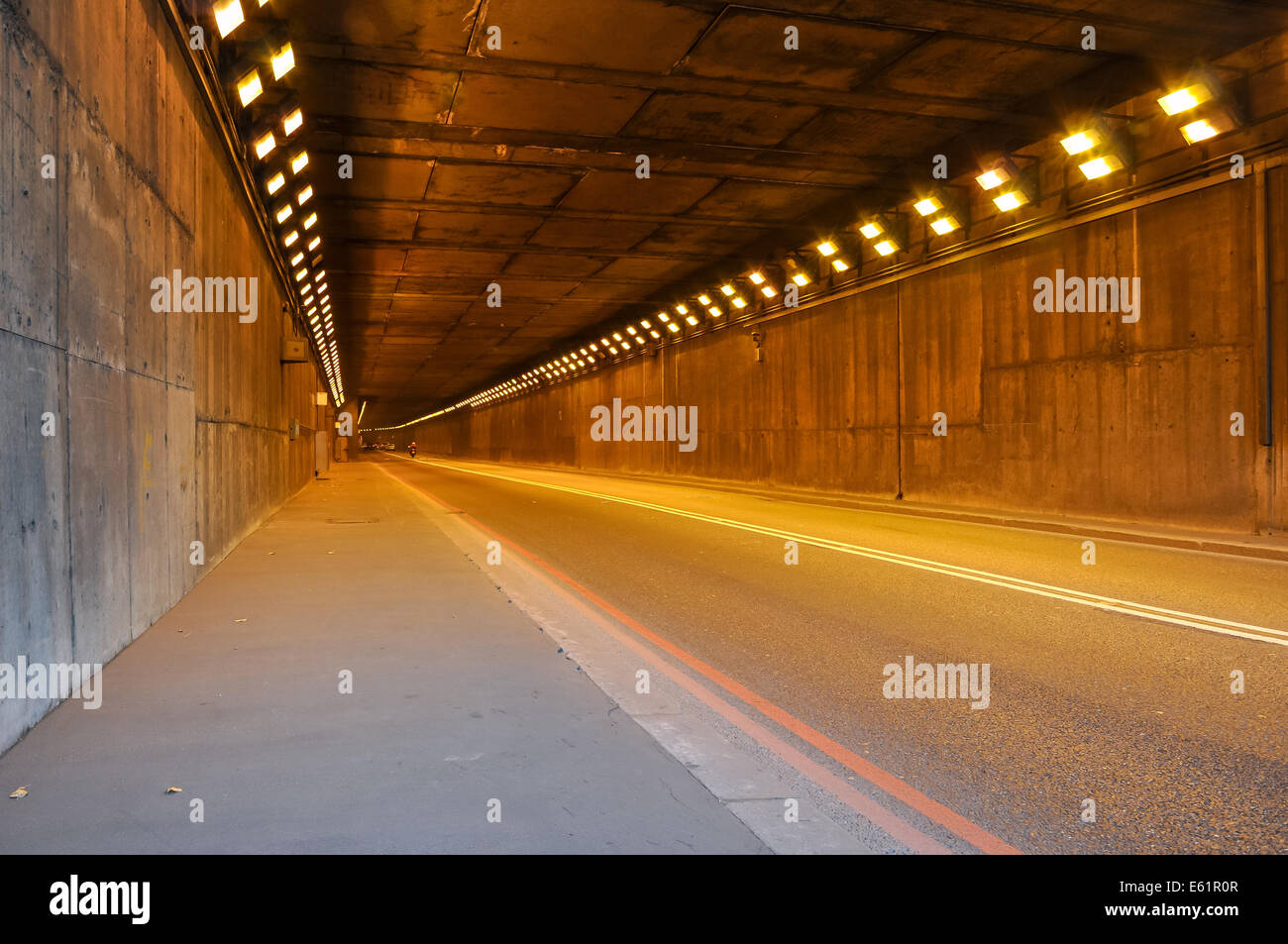 Long road tunnel in London, United Kingdom Stock Photo Alamy