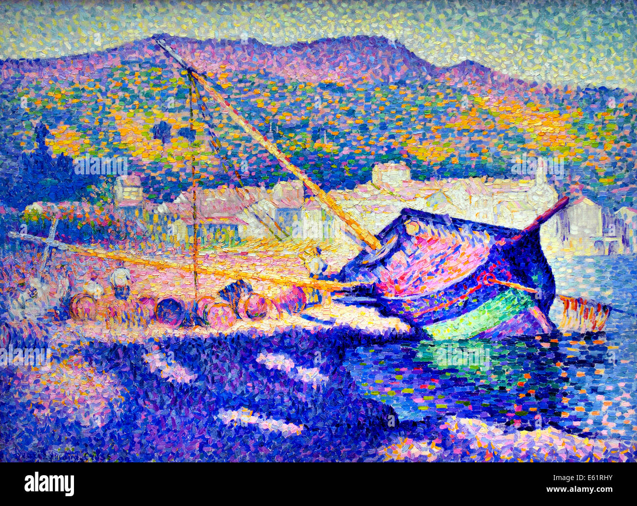 The Blue Boat 1899 Henri Edmond Cross 1856-1910 France French Stock