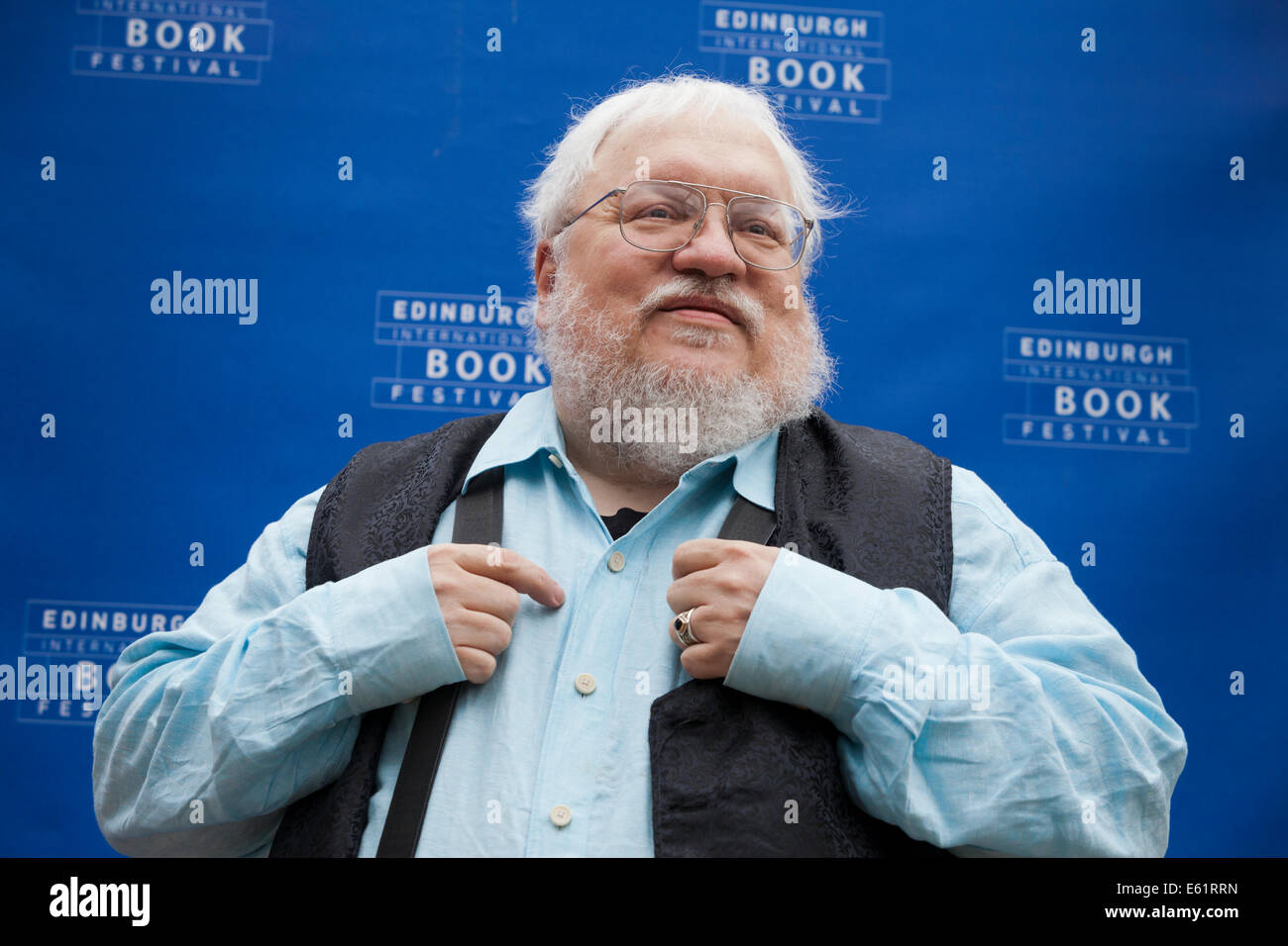 Edinburgh, Scotland, UK. 11th Aug, 2014. George R.R. Martin, 'Game of Thrones' author, at the Edinburgh International Book Festival 2014. Edinburgh, Scotland. 11th August 2014 Credit:  GARY DOAK/Alamy Live News Stock Photo