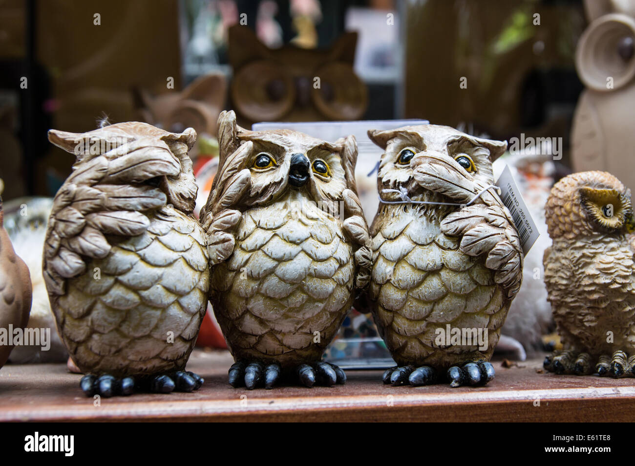 Souvenirs at flower market at Ile de la Cite in Paris, France Stock Photo