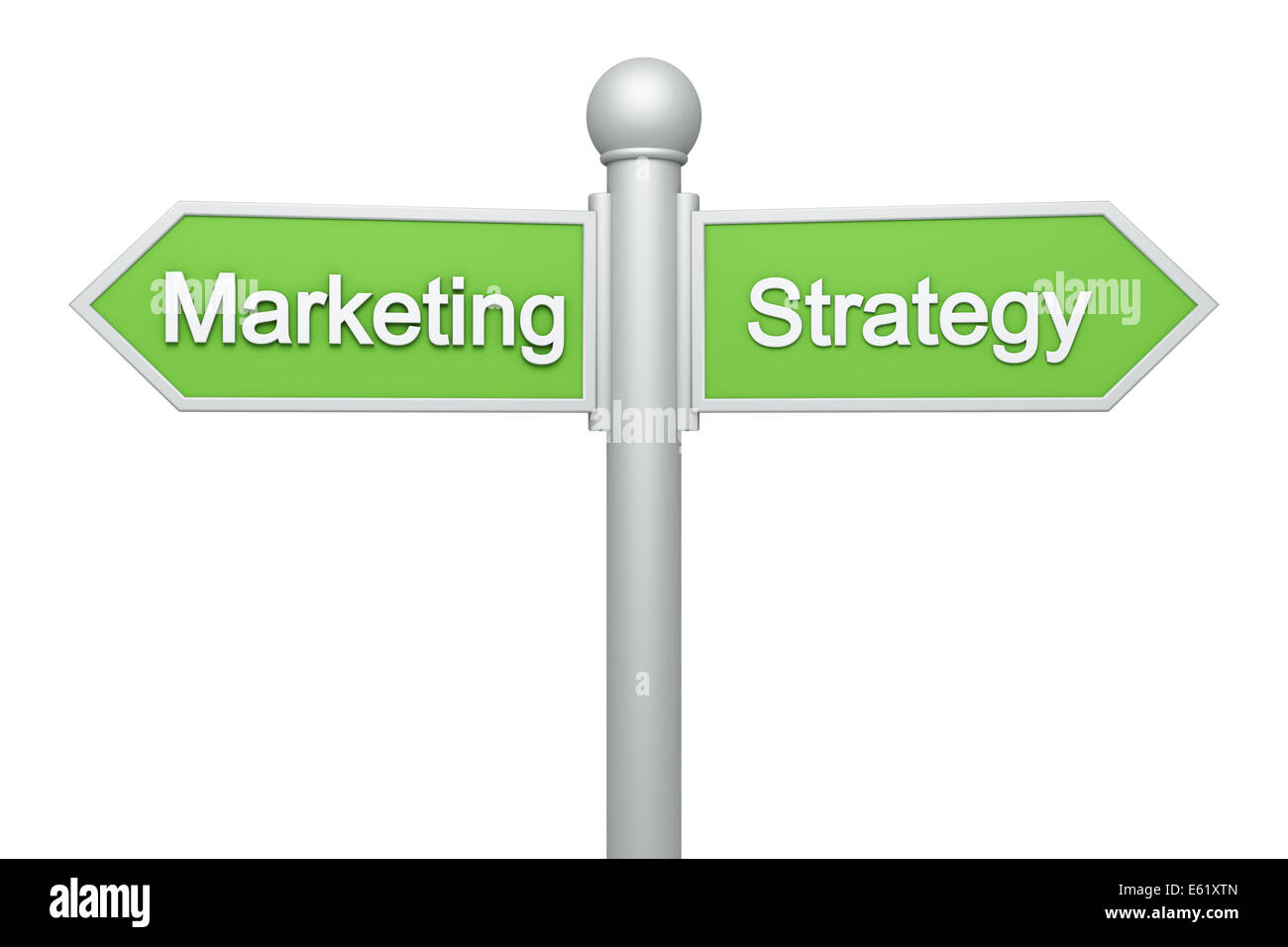 Street signpost - Marketing & Strategy Stock Photo